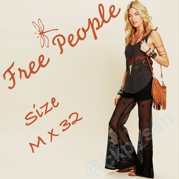 Free People Cahvilla Lace Pant Sz M